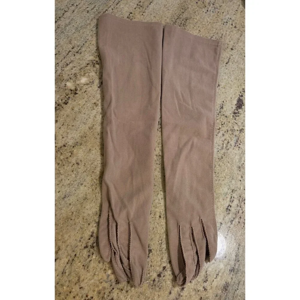 Vintage Womens Size M 7 Tan Fleece Formal 17